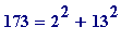 173 = 2^2+13^2
